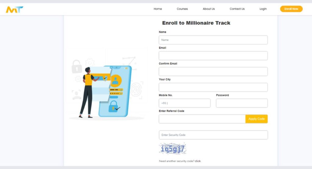 millionaire track register